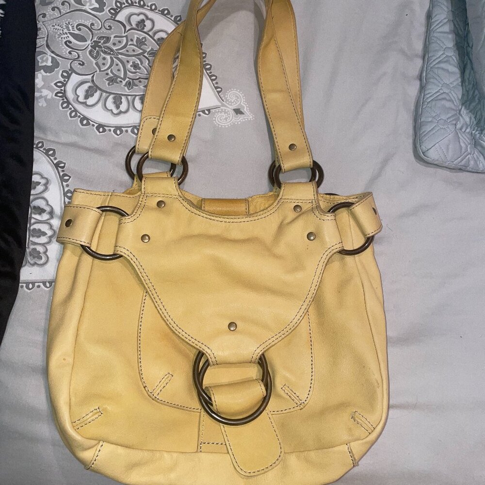 Butter Yellow super soft buckle shoulder bag